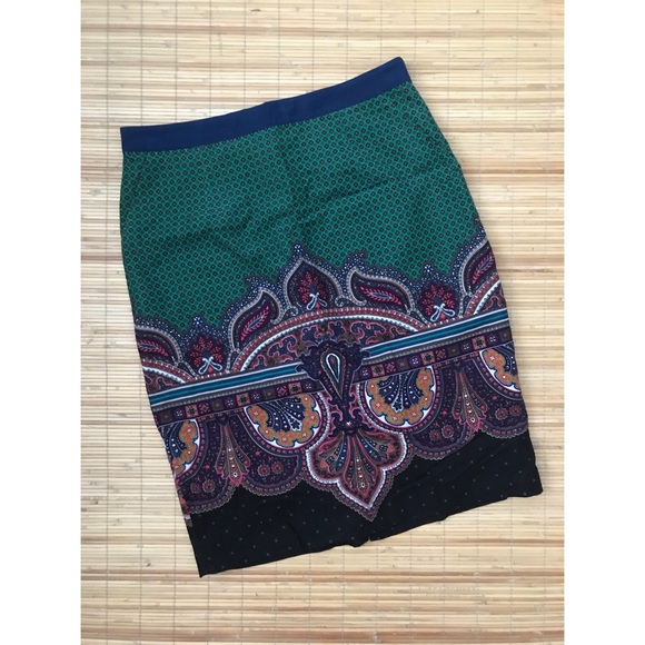 🌶 Anthro Wall Street Paisley Corduroy Skirt - Picture 5 of 8